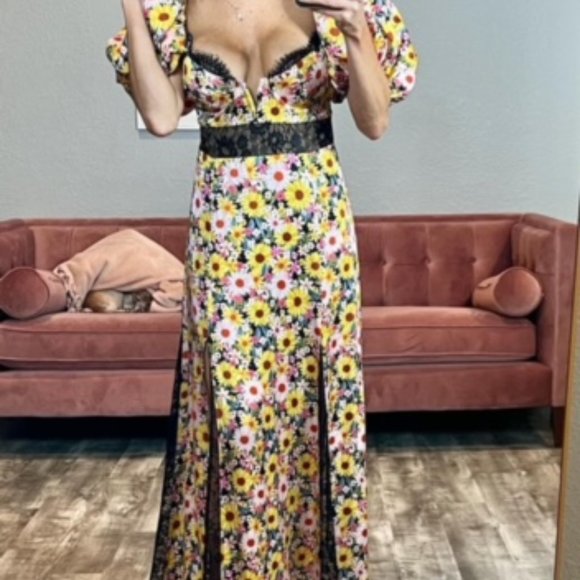 NWT For Love & Lemons Sylvia Maxi Dress - Picture 1 of 3